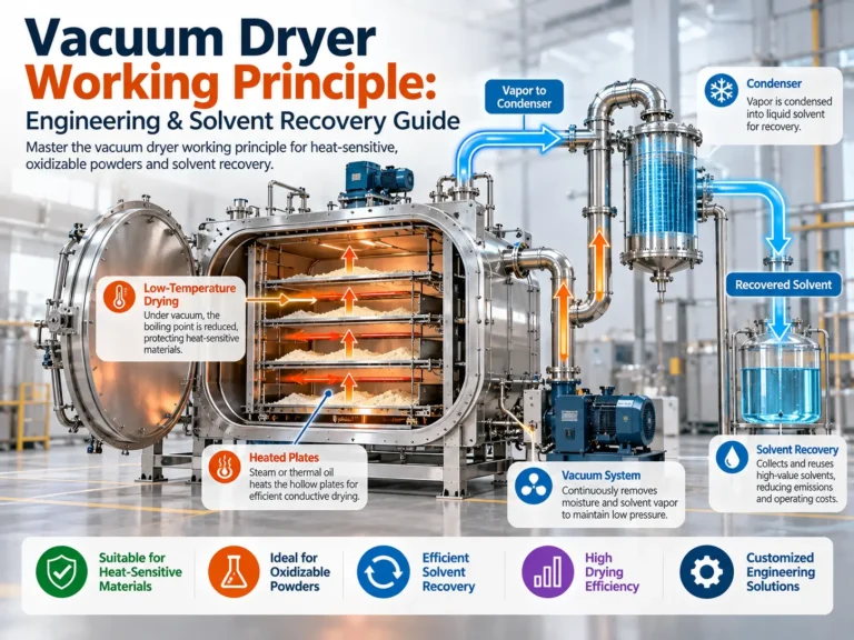 Vacuum Dryer Working Principle: Engineering & Solvent Recovery Guide